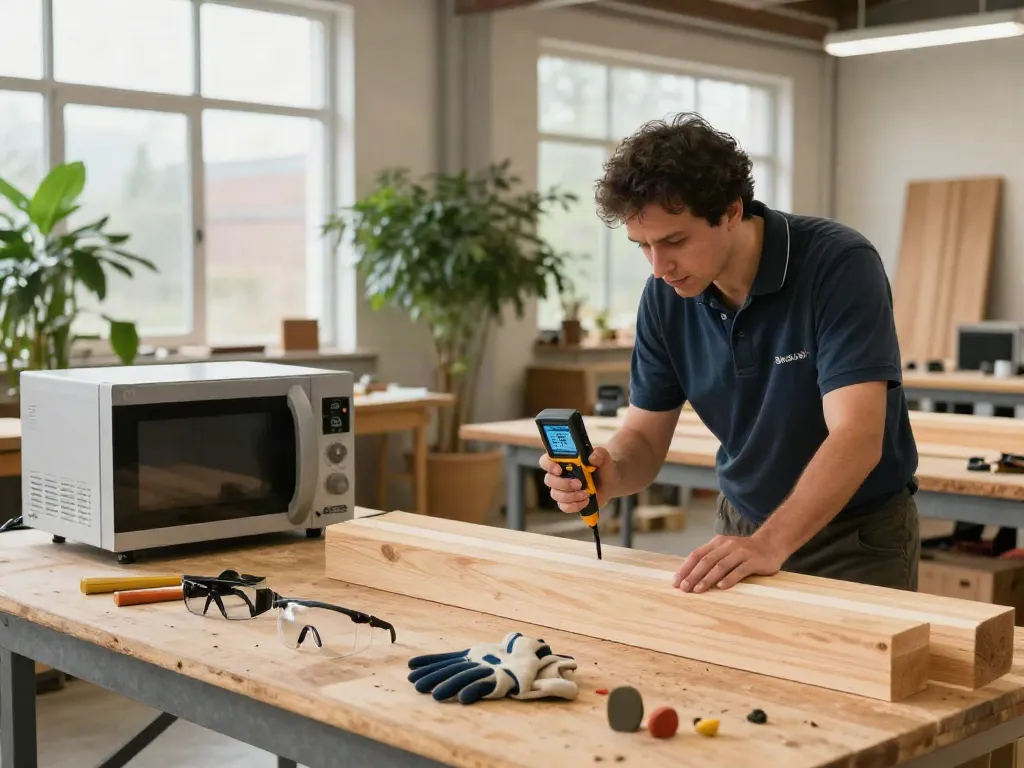 Shashel® technology in action for effective wood treatment.